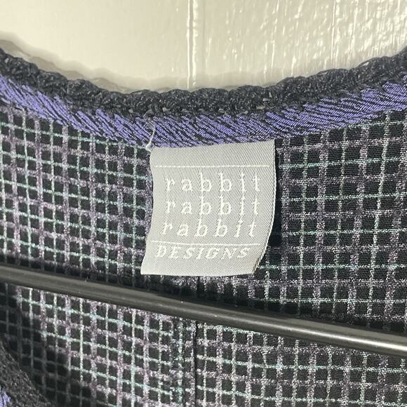 Vintage Rabbit Designs Blue Floral Cottagecore Roomy Midi Dress Women 18W USA - Picture 4 of 7